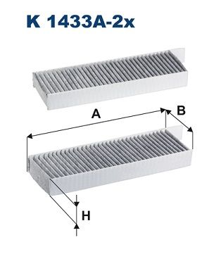 Filtrs, Salona telpas gaiss FILTRON K 1433A-2x