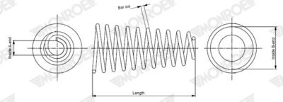 Пружина ходовой части MONROE SP4587