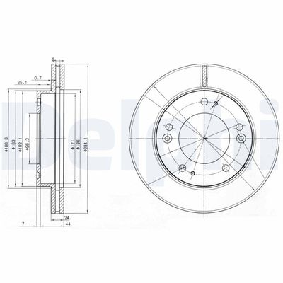 Тормозной диск DELPHI BG3226