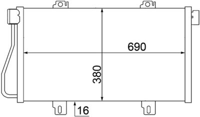 Конденсатор, кондиционер MAHLE AC 529 000S