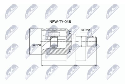 Шарнирный комплект, приводной вал NTY NPW-TY-046
