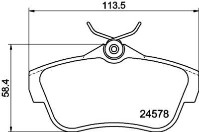 HELLA PAGID 8DB355013421 Bremžu uzliku kompl