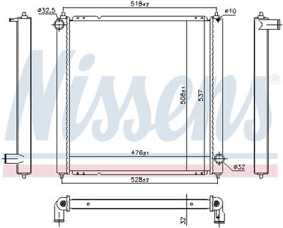 Radiators, Motora dzesēšanas sistēma NISSENS 606382