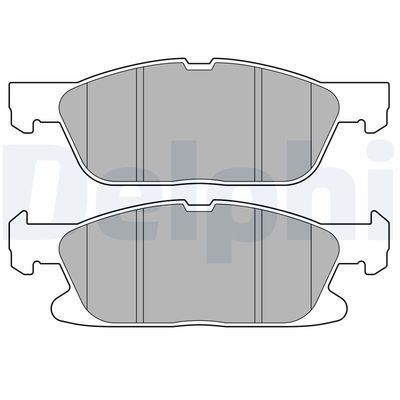 Комплект тормозных колодок, дисковый тормоз DELPHI LP3704