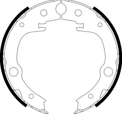 Bremžu loku kompl., Stāvbremze HELLA 8DA 355 050-651