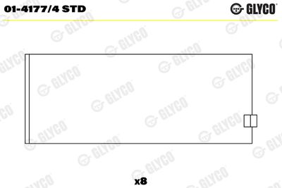 Шатунный подшипник GLYCO 01-4177/4 STD