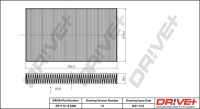 Filtrs, Salona telpas gaiss Dr!ve+ DP1110.12.0360