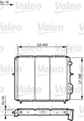 Радиатор, охлаждение двигателя VALEO 730183