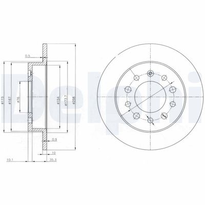 Bremžu diski DELPHI BG3862