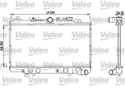 Радиатор, охлаждение двигателя VALEO 731142