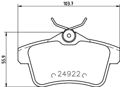 Bremžu uzliku kompl., Disku bremzes HELLA PAGID 8DB 355 014-531