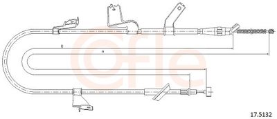 Тросик, cтояночный тормоз COFLE 17.5132