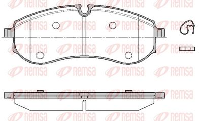 Комплект тормозных колодок, дисковый тормоз REMSA 1856.00