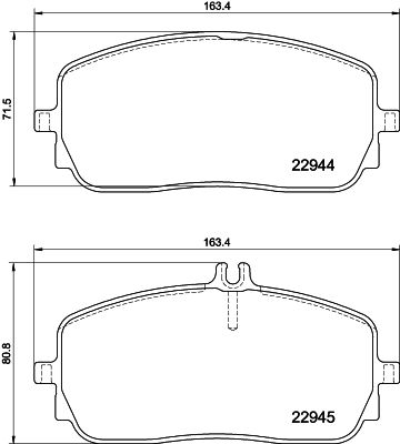 Bremžu uzliku kompl., Disku bremzes HELLA PAGID 8DB 355 039-011