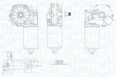 Stikla tīrītāju motors MAGNETI MARELLI 064360600010