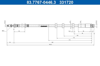 Тормозной шланг ATE 83.7767-0446.3