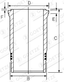 Cilindra čaula GOETZE ENGINE 15-260050-10