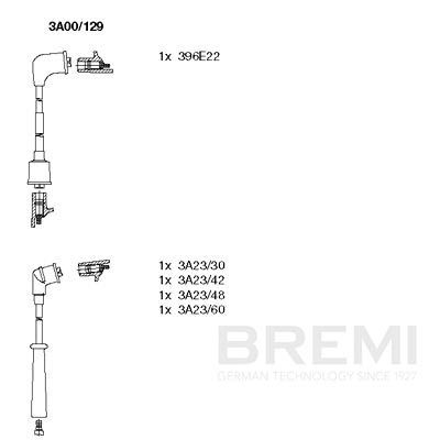 Комплект проводов зажигания BREMI 3A00/129