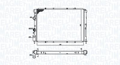 Радиатор, охлаждение двигателя MAGNETI MARELLI 350213193600