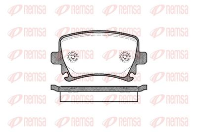 Bremžu uzliku kompl., Disku bremzes REMSA 1031.00
