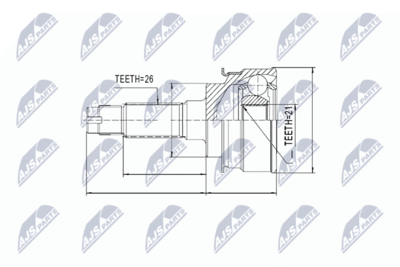 Шарнирный комплект, приводной вал NTY NPZ-MZ-008