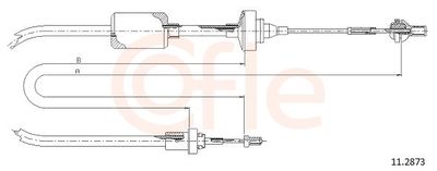 Трос, управление сцеплением COFLE 92.11.2873