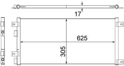 Конденсатор, кондиционер MAHLE AC 517 000S