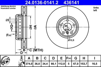 Тормозной диск ATE 24.0136-0141.2