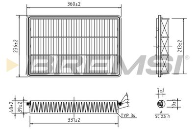 Gaisa filtrs BREMSI FA1390