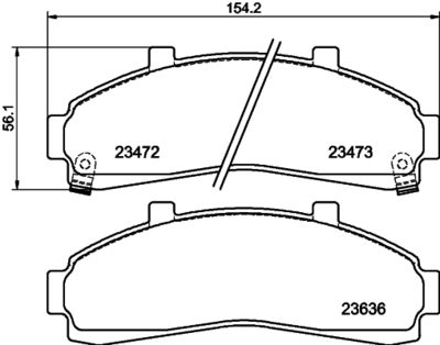 Bremžu uzliku kompl., Disku bremzes HELLA PAGID 8DB 355 009-941