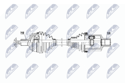 Приводной вал NTY NPW-ME-070