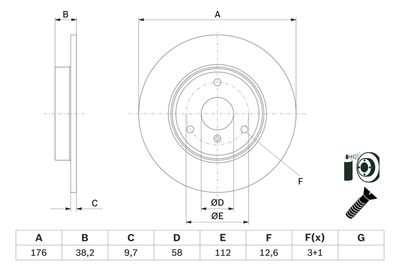Тормозной диск BOSCH 0 986 479 E74