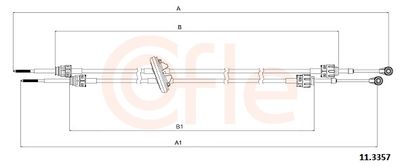 Трос, механическая коробка передач COFLE 11.3357
