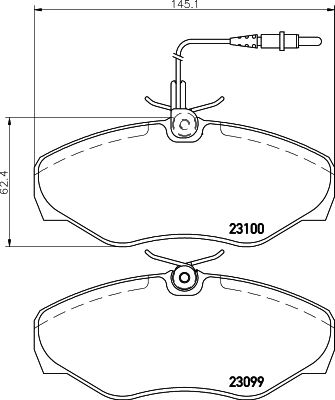 HELLA PAGID 8DB355018501 Bremžu uzliku kompl