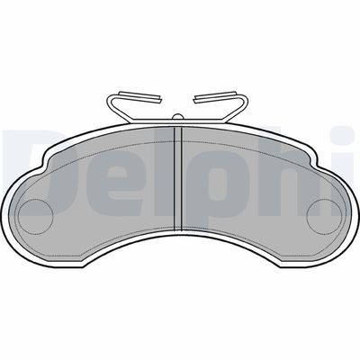 Комплект тормозных колодок, дисковый тормоз DELPHI LP735