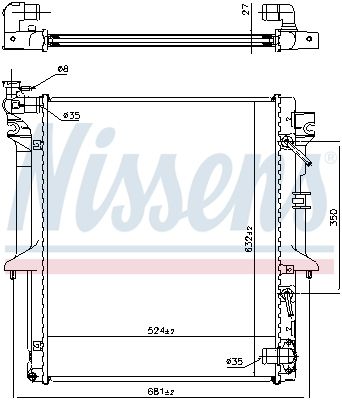 Radiators, Motora dzesēšanas sistēma NISSENS 628966