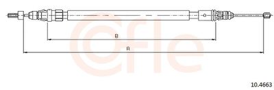 Тросик, cтояночный тормоз COFLE 92.10.4663