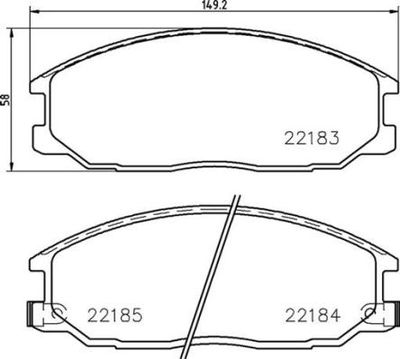 Bremžu uzliku kompl., Disku bremzes BREMBO P 77 002