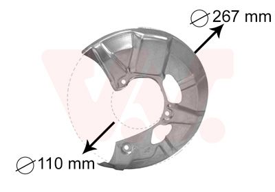 Dubļu sargs, Bremžu disks VAN WEZEL 5830371