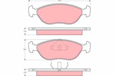 Комплект тормозных колодок, дисковый тормоз TRW GDB1246