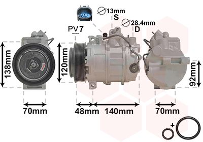 Компрессор, кондиционер VAN WEZEL 3000K393