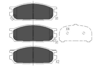 Bremžu uzliku kompl., Disku bremzes KAVO PARTS KBP-5530