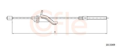 Тросик, cтояночный тормоз COFLE 92.10.5369