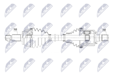 Piedziņas vārpsta NTY NPW-LR-015