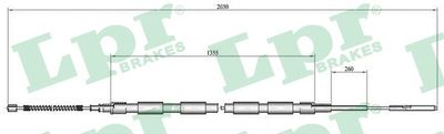 Тросик, cтояночный тормоз LPR C0302B
