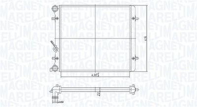 Радиатор, охлаждение двигателя MAGNETI MARELLI 350213166700