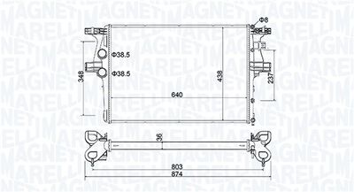 Radiators, Motora dzesēšanas sistēma MAGNETI MARELLI 350213204600