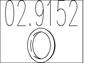 Уплотнительное кольцо, труба выхлопного газа MTS 02.9152