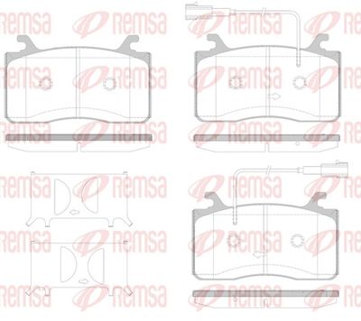 Bremžu uzliku kompl., Disku bremzes REMSA 1759.12