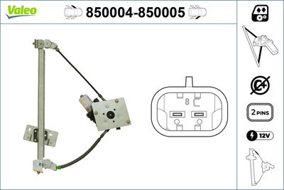 Стеклоподъемник VALEO 850004